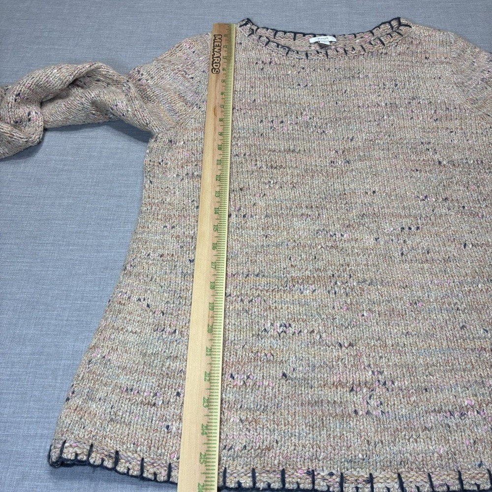 Pure Jill J. Jill Beige Marled Sweater Womens Medium Blanket Stitch Trim - Picture 10 of 12